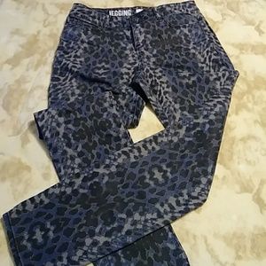 Leopard print jeans